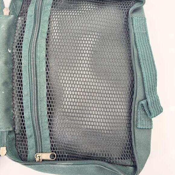 G.H. Bass & Co. Travel Case – Vintage 1970s Green Toiletry Bag, 11"x7"x3" - Picture 6 of 7